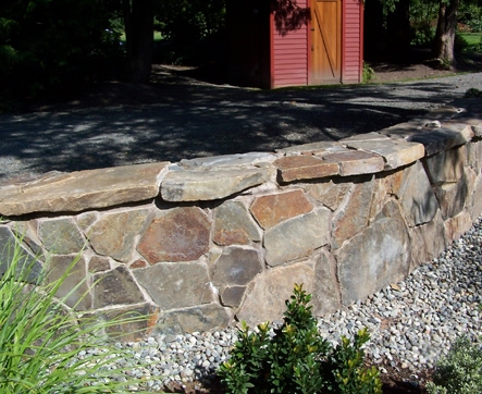 Rock wall designed by Environmental Construction