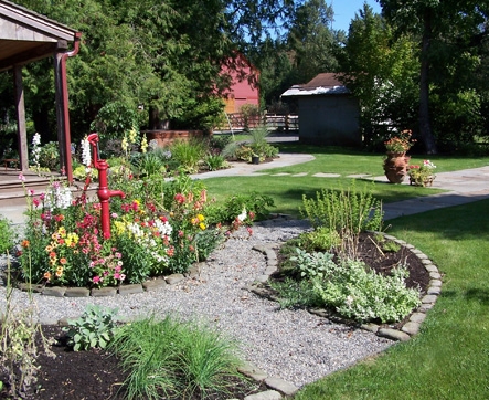 Herb and flower garden designed by Environmental Construction, Kirkland WA