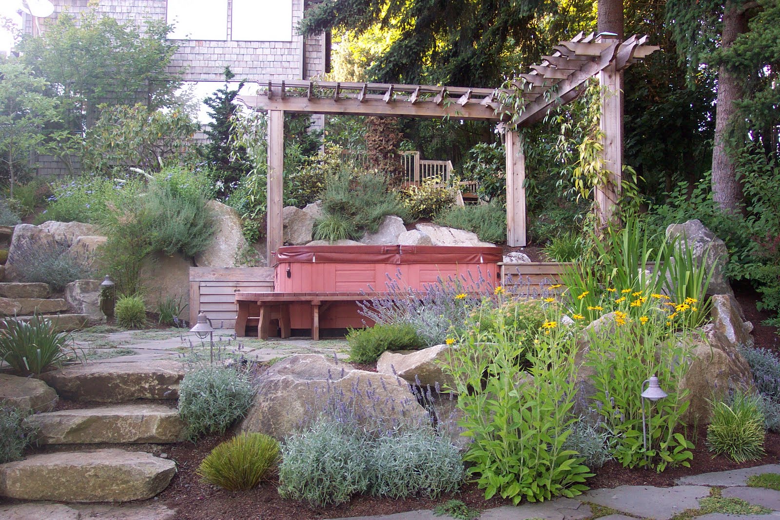 Privacy gardens designed by Environmental Construction Inc. in Kirkland WA