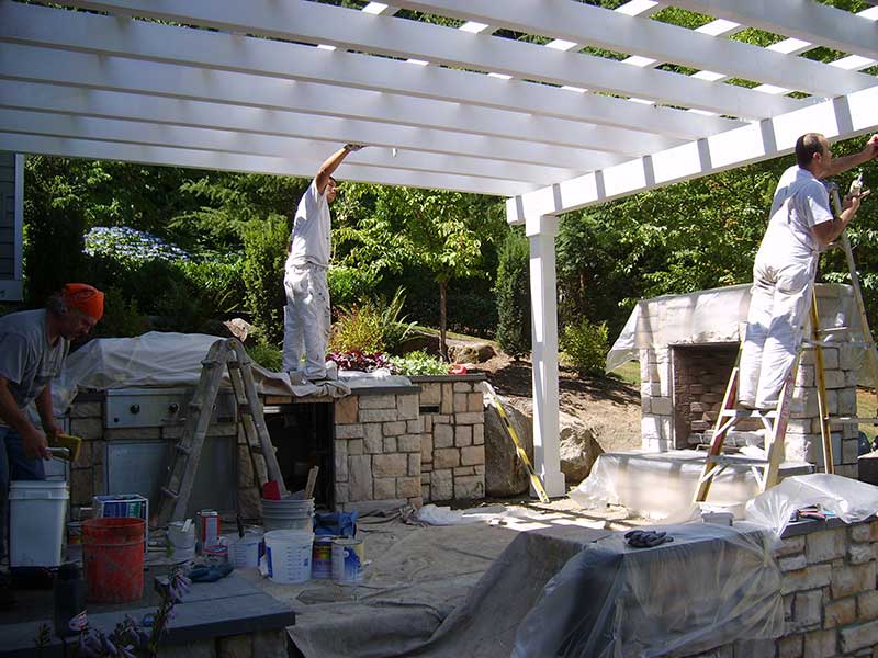 For outdoor kitchens, contact Environmental Construction in Kirkland, WA
