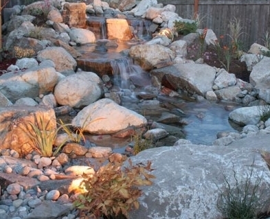 Creek in the landscape - designed by Environmental Construction, Kirkland WA